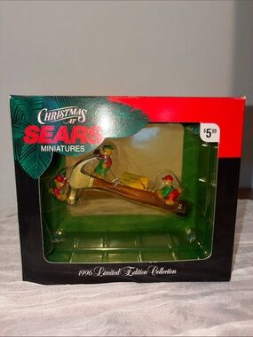 Vintage Sears Miniatures Craftsman Holiday Hammer Ornament